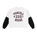 Purcell House 336 Layered Contrast Sleeve Cotton T-Shirt