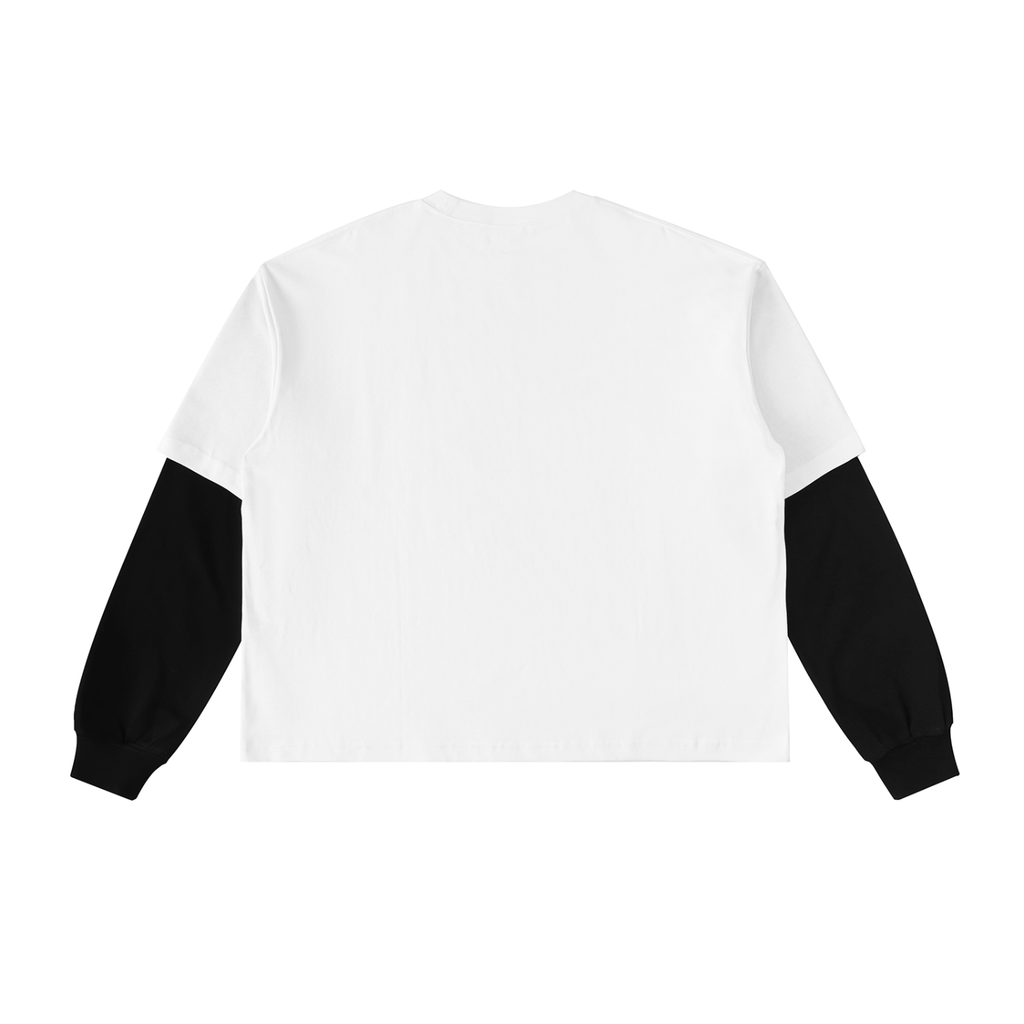 Purcell House 336 Layered Contrast Sleeve Cotton T-Shirt